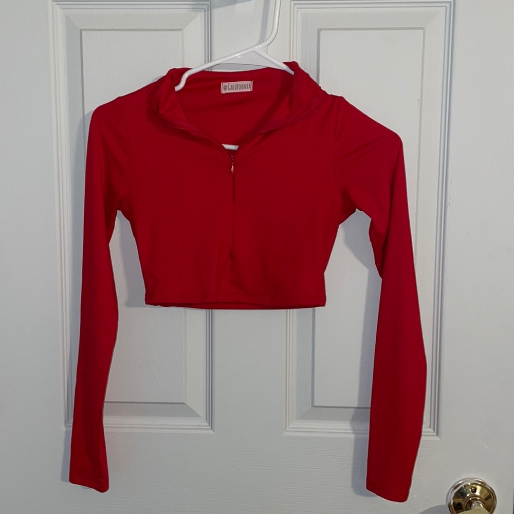 Cropped Workout Zip Up